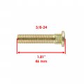 Caltric 8x Wheel Stud With Flange Nuts Compatible Polaris