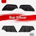 Rear Bumper Lip Lower Side Spat Valance Winglet Canard Protector For 2025 2026 Tesla Model Y Juniper Gloss Black Pp