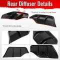 Rear Bumper Lip Lower Side Spat Valance Winglet Canard Protector For 2025 2026 Tesla Model Y Juniper Gloss Black Pp
