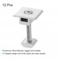 Uxcell 12pcs Solar Panel Middle Clamp 45mm Aluminum Center Clamps Pv Rail Mounting System Install Hardware Silver