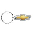 Chevrolet Golden Logo Die-cut Metal Key Chain Key-charm With Black Lanyard Strap Exclsive Official Licensed Product 