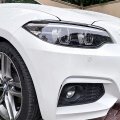 Hdirect 2pcs Auto Headlight Eyebrow Cover Trim Car Decoration Eyelids Compatible With Bmw 2 Series F22 F23 2015-2019 Glossy