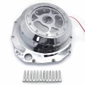 Httmt- Chrome W Red Led Engine Clutch Cover Compatible With 1999-2020 Suzuk Gsxr1300 Hayabusa P N Mt313-001a-cd