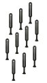 Windshield Straps 10 Pack Sm-06006 For Arctic Cat Polaris Ski-doo And Yamaha Snowmobiles Rubber O-ring Fasteners Silver 