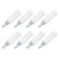 8pcs Slide Gate Guide Roller 3 Nylon Rollers Support Assembly Universal Door Pulley Wheels For Sliding Rolling Electric White 