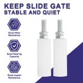 8pcs Slide Gate Guide Roller 3 In Nylon Rollers Support Assembly Universal Door Pulley Wheels For Sliding Rolling And Electric