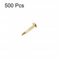 Uxcell Small Tiny Hardware Nails Iron 1x8mm Dxl For Diy Decorative Wooden Boxes Accessories Gold Tone 500pcs