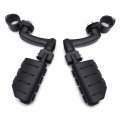 Hk Group Motorcycle Black Large Footpegs Mounting Kit For Goldwing Vtx1300 Shadow Valkyrie Triumph Road Glide Ultra Fltru
