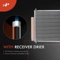 A-premium Engine Coolant Radiator A C Condenser Cooling Kit Compatible With Honda Civic 2012 2013 2014 2015 1 8l 2 4l 2-pc Set