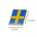 Swedish Flag 2x2 5cm 0 78x0 98inch Badge Metal Refit Skewed Small Swedens Decal Car Body Rear Trunk Emblem Sticker For Volvo