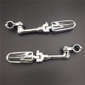 Chrome Long Angled Adjustable Highway Peg Mounting Kit Lightning Footrest For V-star Roadstar Suzuki Boulevard With 1 In 25mm
