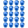 20pcs Wheel Lug Nut Cap Covers 19mm Bolt Universal Hub Screw Cover With Black Clip Blue 