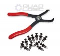Polaris Rzr Plastic Body Rivet Pliers Tool And Rivets Set Of 12