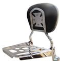 Studded Contoured Sissy Bar Backrest Luggage Rack For 07 Honda Shadow Spirit Vt750c2 Shaft Drive 