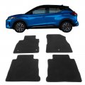 Ikon Motorsports Floor Mats For 2018-2024 Nissan Kicks Black Nylon Front Rear Row Car Foot Liners Carpet 4pcs Full Set 2019