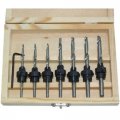 22pc Countersink Drill Bit Set W Adjustable Depth Stop Collars Counterbore Woodworkers Hole Cutter Screw