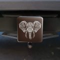 White African Elephant Tribal Tow Trailer Hitch Cover Plug Insert