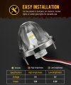Partsam 2pcs Glass Watermelon Lights Patented Clear Lens White Led Running Light With Stailess Steel Bezel Replacement For