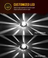 Partsam 2pcs Glass Watermelon Lights Patented Clear Lens White Led Running Light With Stailess Steel Bezel Replacement For