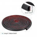Uxcell D-shape Door Rubber Seal Strip 0 59 X0 39 Foam Automotive Weather Stripping With Self-adhesive For Cars Truck Window