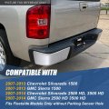 Non Parking Sensor Hole Rear Bumper End Caps Cover Compatible With Silverado Sierra 1500 2500hd 3500hd Fleetside 2007-2014