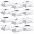 Siedinlar Solar Post Cap Lights Outdoor 2 Modes 24 Led Powered Fence Deck Light For 4x4 5x5 6x6 Posts Garden Patio Decoration 