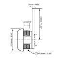 Uxcell Tubular Cam Lock 13 16 Cylinder Length Fits On 1 2 Max Panel Thickness Zinc Alloy Chrome Finish Keyed Different