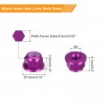 Uxcell Nylon Insert Hex Lock Nuts 10pcs M3 X 0 5mm Aluminum Alloy Self-locking Anodizing Flange Nut For Fasteners Purple