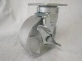 6 X 2 Swivel Caster Kingpinless Semi-steel Wheel With Brake 1200 Lbs Tool Box 