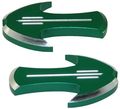 Yana Shiki A4026gr Green Tattoo Style Mirror Block-offs For Kawasaki Zx-6r Rr 636 Zx-10r 