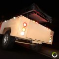 True Mods 2pc 4 Round Amber 24 Led Trailer Tail Lights Dot Certified Grommet Plug Included Ip67 Waterproof Park Turn For Rv