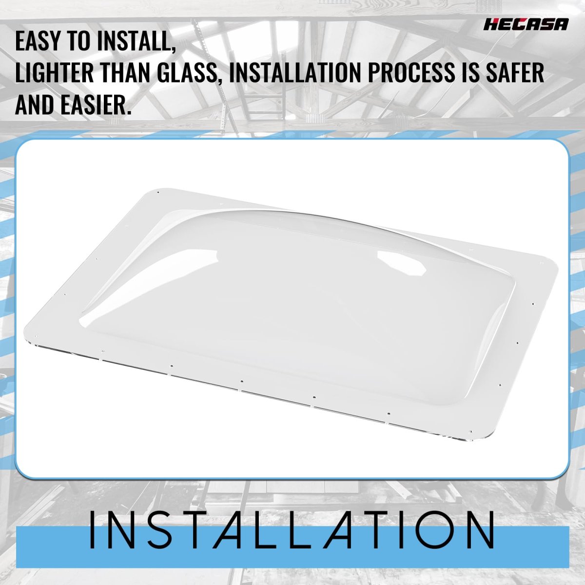 Universal Rv Skylight Cover 18 In X 26 Clear Dome Replacement For 14 22 Camper Roof Window Mo-4871 Plastic Travel Trailer