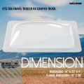 Universal Rv Skylight Cover 18 In X 26 Clear Dome Replacement For 14 22 Camper Roof Window Mo-4871 Plastic Travel Trailer