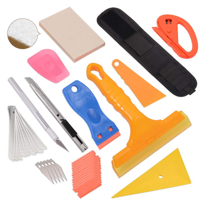 Ehdis Vinyl Wrap Tool Kit Window Tintings With Heat Gun Squeegee Razor Scraper Knife Cutter Headlight Film Application Removal