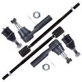6 Piece Suspension Kit For Ford Taurus 1996 2007 And Mercury Sable 2005 Includes Front Lower Ball Joints Inner Outer Tie Rod 