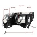 Auto Dynasty 4pcs Dual Led Drl Headlights Assembly And Signal Lamps Compatible With Dodge Ram 1500 2500 3500 Non-sport Model