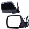 Black Left Side And Right Mirrors Fit For 1990-1997 Toyota Land Cruiser Smooth Mirror Glass Manual Folding Non-heated 