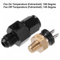 Uxcell 1 Set Auto Engine Temperature Cooling Fan Switch Fitting Adapter 6an 160 F On-145 Off