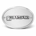 Ipick Image Made For Ford F-150 2015 Up 3d Logo On Brushed Oval Billet Aluminum 2 Inch Tow Hitch Cover