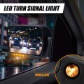 Driver Left Side Rear View Mirror Manual Folding Power Adjustment Heated Glass Amber Led Turn Signal Puddle Light Compatible