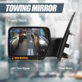 Driver Left Side Rear View Mirror Manual Folding Power Adjustment Heated Glass Amber Led Turn Signal Puddle Light Compatible