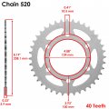 Caltric Steel O-ring Drive Chain Sprocket Kit Compatible With Ducati 900 Ss 1998-2002