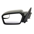 Ford Fusion 2011 2012 Door Mirror Driver Side Power Glass Non-heated Non-folding Textured Black Cover Non-towing With Blind 