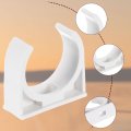18 Piece Pvc Water Pipe Clamps U Shaped Tubing Hose Buckles For 32mm Od White Irrigation Tube Holder Support Pex And Pipes 