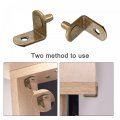 Uxcell Shelf Support Peg 5mm 2 L-shaped Furniture Cabinet Closet Bracket Pegs With Hole For Kitchen Book Shelves Supplies