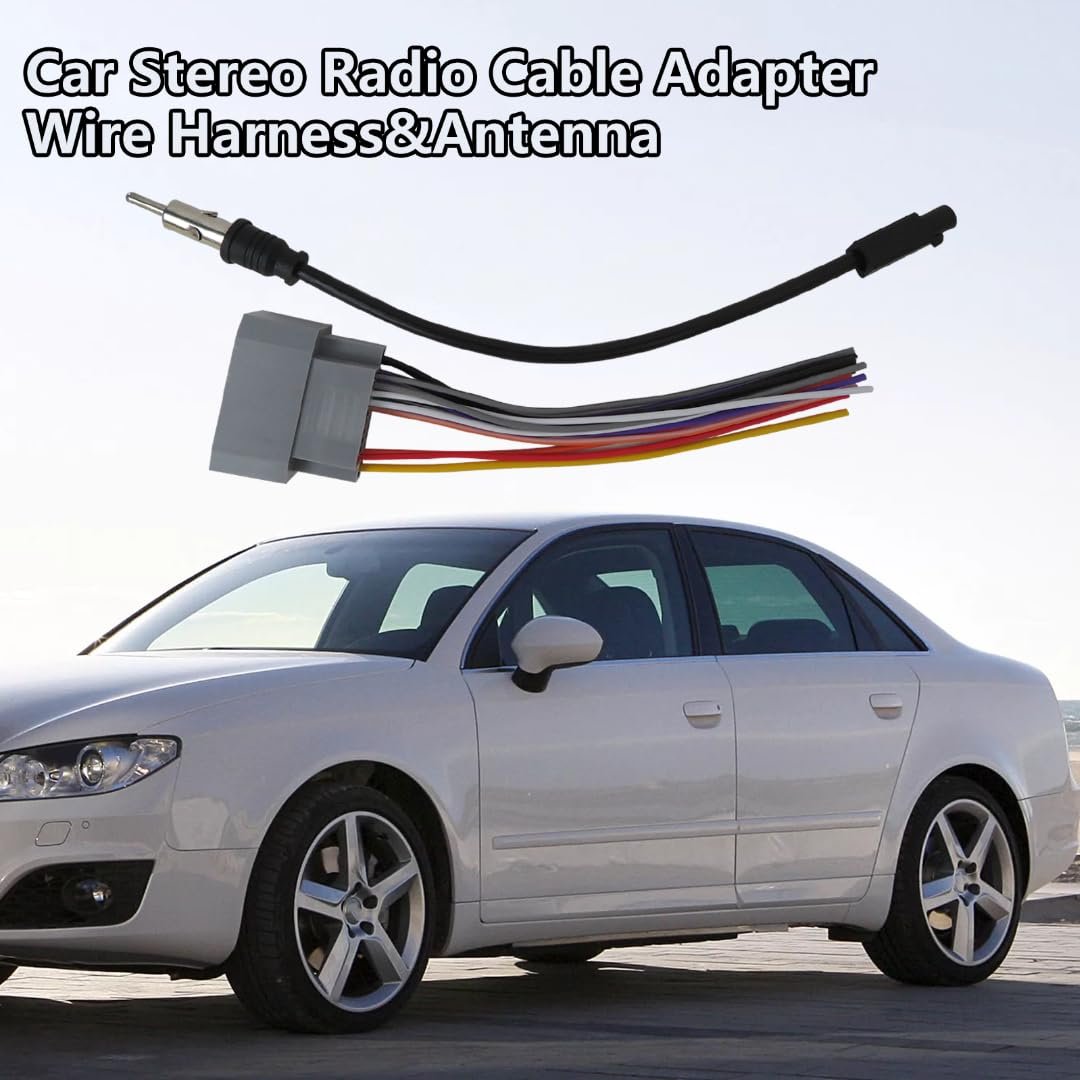 Car Stereo Radio Cable Adapter Wire Harness Antenna Replacement Fit For Jeep Wrangler 2007-2016