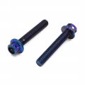 Uxcell 20pcs Colorful M6 X 35 Motorcycle Titanium Alloy Hexagon Bolts Clips Screws