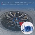 Spike Lug Nuts 9 16-18 32 Pcs Blue Cone Seat With 1 Socket Key Replacement For Dodge Ram 1500 2500 35004-2011 Ford F250 F350