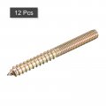 Uxcell M8x80mm Hanger Bolts 12pcs Double Ended Thread Dowel Screws For Wood Furniture Connecting