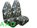 Set Of 2 Universal-fit Camouflage Print Front Bucket Seat Cover Military Green 
